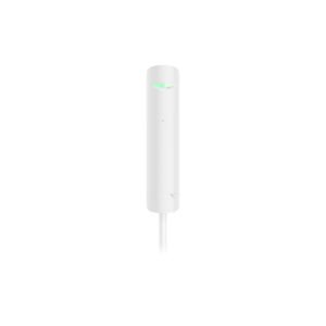 Detector de geam spart Ajax GlassProtect Fibra WH, 9 m, 180 grade, contact NC, alb