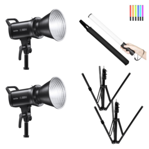 Kit 2xGodox SL100Bi Lampa LED + Stative si Bagheta LED – Default Title
