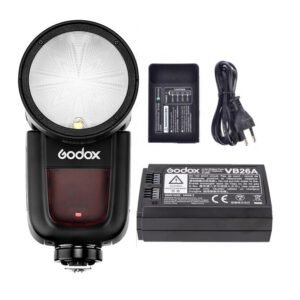 Godox V1 Blitz foto TTL cu cap rotund pentru Sony (patina metalica) – Default Title