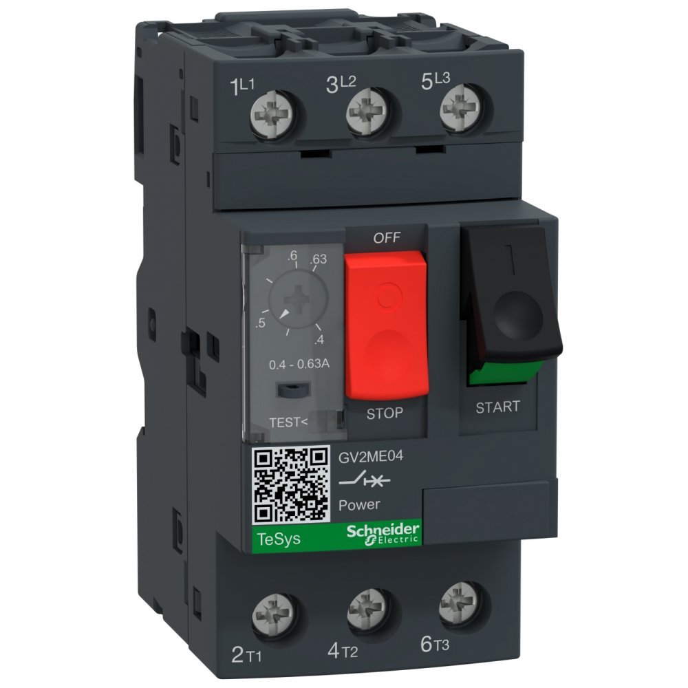 Disjunctor Motor Schneider GV2ME04AP 0.4-0.63A , 3P , 50Hz