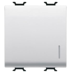 Intrerupator cap cruce 2 module cu led (neinclus) Gewiss Chorus GW10102, alb