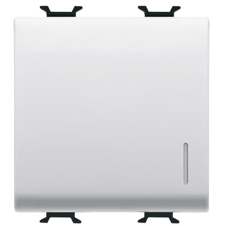 Intrerupator cap cruce 2 module cu led (neinclus) Gewiss Chorus GW10102, alb