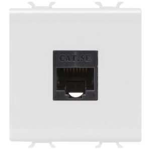 Priza de date UTP RJ45 CAT.5E 2 module Gewiss Chorus GW10434, alb