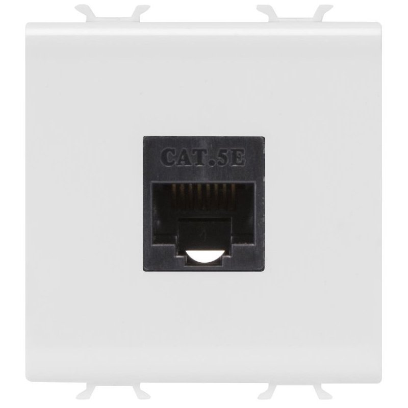 Priza de date UTP RJ45 CAT.5E 2 module Gewiss Chorus GW10434, alb