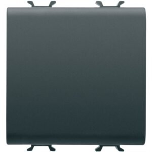 Intrerupator cap cruce 2 module Gewiss Chorus GW12101, negru satin