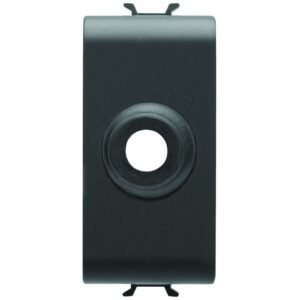 Tasta falsa 1 modul cu iesire pentru cablu Gewiss Chorus GW12196, negru satin