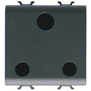 Priza 2M standard britanic Gewiss Chorus GW12297, negru satin