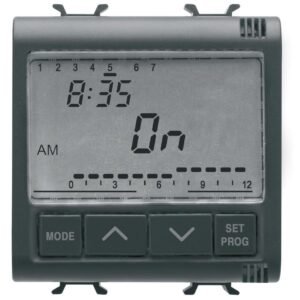 Programator electronic 1 canal 230V Gewiss Chorus GW12581, negru satin