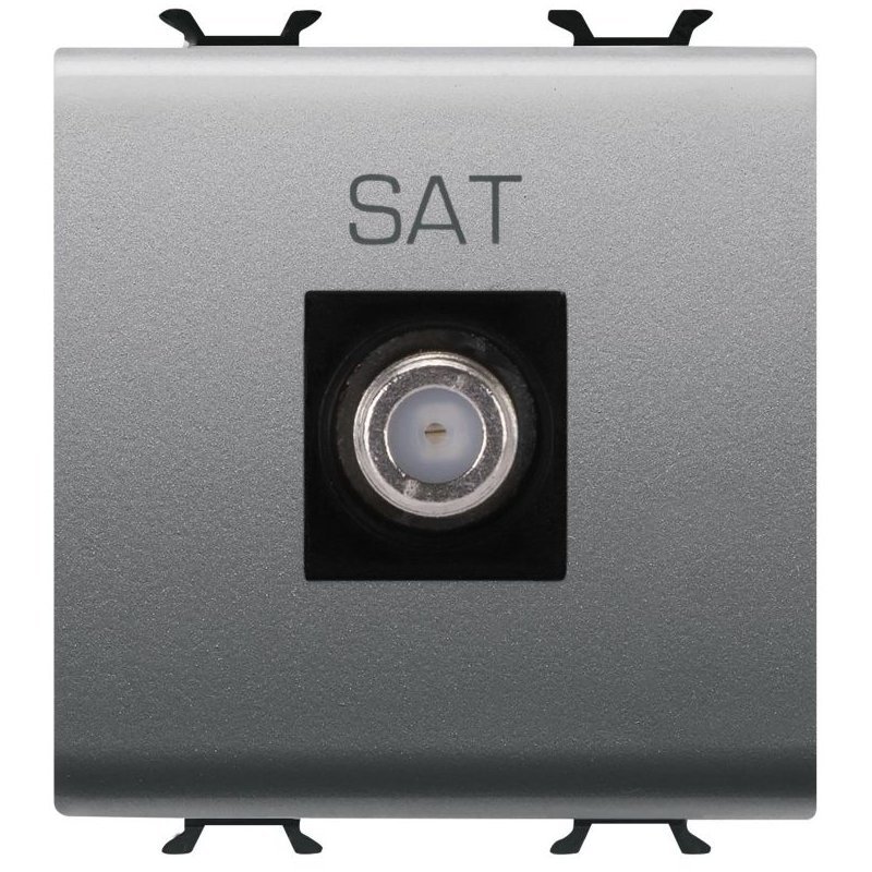Priza tv/sat directa 2 module Gewiss Chorus GW14377, titan