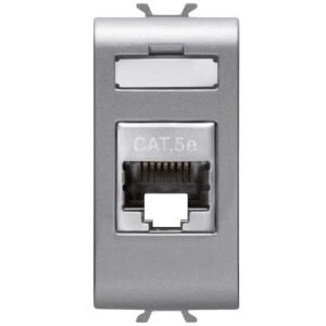 Priza date RJ45 Cat5e Ftp 1 modul Gewiss Chorus GW14422, titan