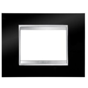 Rama ornament 3 module Gewiss Chorus Lux GW16203TN, negru toner