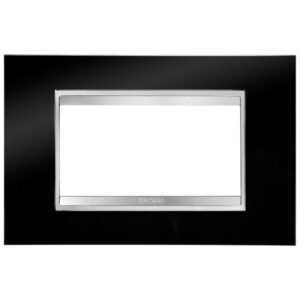 Rama ornament 4 module Gewiss Chorus Lux GW16204TN, negru toner