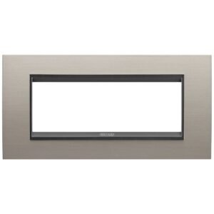 Rama ornament metal 6 module Gewiss Chorus Lux GW16206WS, aluminiu lavy