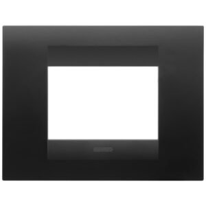 Rama ornament 3 module Gewiss Chorus Geo GW16403VN, negru satinat