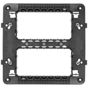 Rama suport 4+4 module Gewiss Chorus GW16808, alb, negru, titan