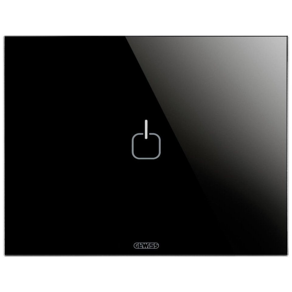 Rama ornament 3 module 1 simbol Gewiss Chorus Ice Touch GW16951CN, negru