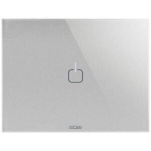 Rama ornament 3 module 1 simbol Gewiss Chorus Ice Touch GW16951CT, titan