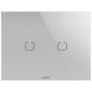 Rama ornament 3 module 2 simboluri Gewiss Chorus Ice Touch GW16952CT, titan