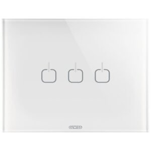Rama ornament 3 module 3 simboluri Gewiss Chorus Ice Touch GW16953CB, alb
