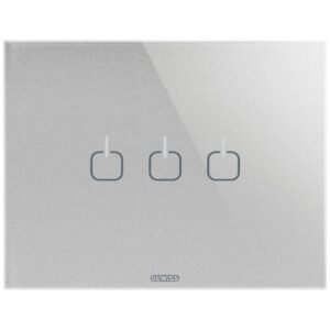 Rama ornament 3 module 3 simboluri Gewiss Chorus Ice Touch GW16953CT, titan