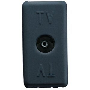 Priza tv de trecere 1 modul Gewiss System GW21229, negru