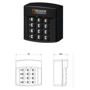 Selector digital cu 4 canale Roger H85/TDR/E IP54, cod fix, rolling code