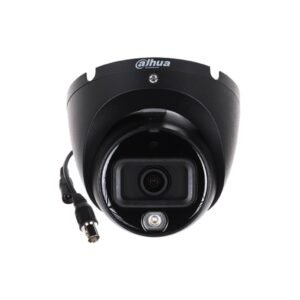 Camera supraveghere Dome cu iluminare duala Dahua HAC-HDW1200TLM-IL-A, 2 MP, 2,8 mm, IR/Lumina alba 20 m, microfon, neagra