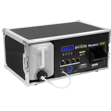 Masina profesionala de ceata 1500W cu cutie transport Evolite HAZEBOX1500