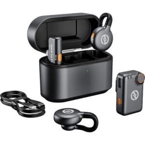 Hollyland Lark M2S Combo, Sistem microfon wireless, 2 persoane, 2.4 GHz, culoare Space Gray – Default Title