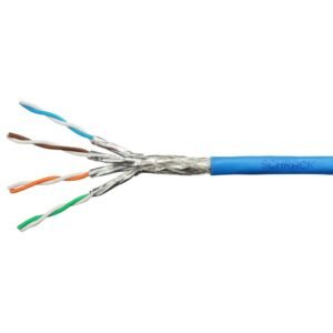 Rola 305 ml cablu F/UTP Cat.5e, 4x2xAWG24/1, LS0H, Eca, albastru Schrack HSEKF424H1