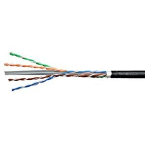 Rola 305 ml cablu U/UTP Cat.6, 4x2xAWG23/1, PE de exterior, negru HSEKU423E3