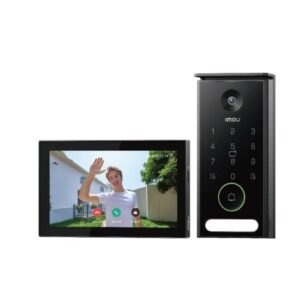 Kit videointerfon IP IMOU IMOU-VO1-5M0A/VH1-7A0A, 5MP, 2.8 mm, 7 inch, IR 15 m, slot card, PoE, PIN, card, control din aplicatie