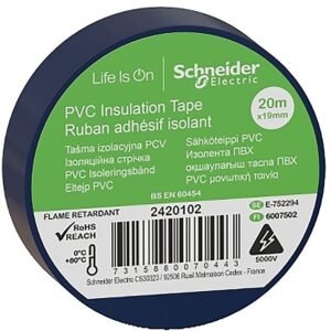 Banda izolatoare PVC 19mmX20m albastra Schneider IMT38202