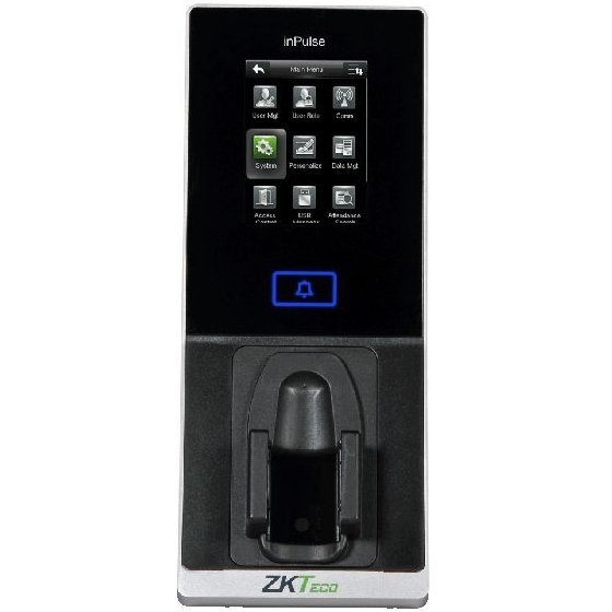 Controler de acces cu functie de pontaj ZKTeco InPULSE cu recunoastere vene, cititor de proximitate si cod PIN