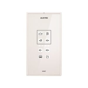 Interfon de interior audio Electra ATM.0S083.ELWTL, tastatura touch iluminata, ecran sticla, alb