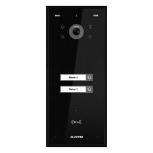 Videointerfon de exterior Electra VPH.02S03.ELBTL, 2 familii, negru, montaj aparent