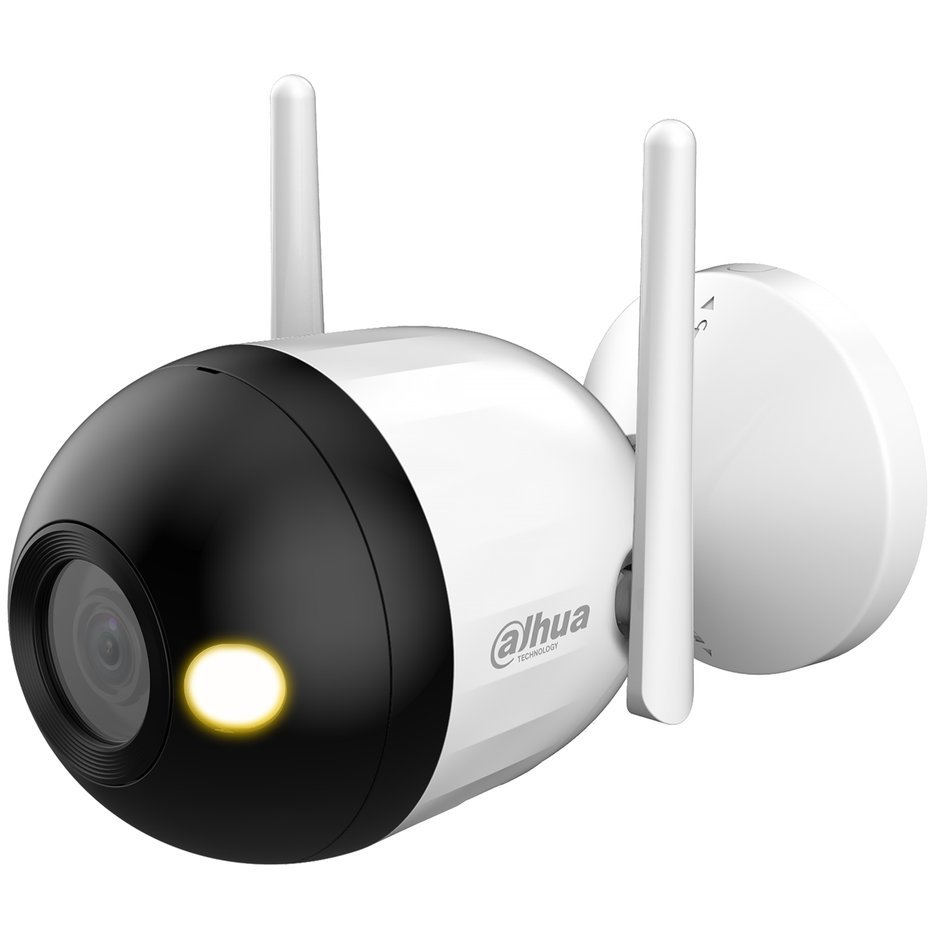 Camera WiFi exterior Dahua F4C-LED, 4MP, Full-color 30 m, AI persoane, Microfon, H.265, Iluminare inteligenta, Slot microSD, Carcasa metal+plastic, IP