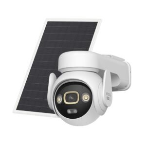 Camera supraveghere exterior PT 4G/WiFi cu panou solar IMOU AOV PT IPC-SA7E-T-8M1T3/FSP008, 8MP, 3.6 mm, IR/lumina alba 20 m, acumulator 15000 mAh, sirena, lumina alba, microfon si difuzor, slot card, card memorie 32GB inclus, SIM inclus