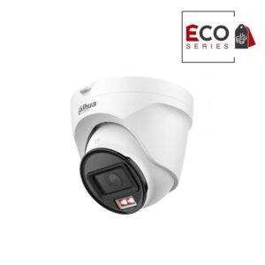 Camera supraveghere IP Dome cu iluminare duala Dahua Eco Series Smart Dual Light IPC-T1E29-A-IL-0280B-S2, 2MP, 2.8 mm, IR 30 m/lumina alba 15 m, microfon, PoE, IP67