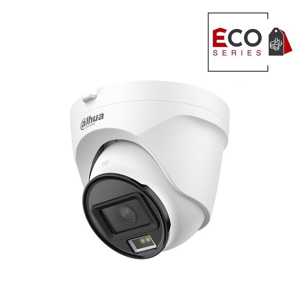 Camera supraveghere IP Dome cu iluminare duala Dahua Eco Series Smart Dual Light IPC-T1E49-A-IL-0280B-S3, 4MP, 2.8 mm, IR/lumina alba 30 m, microfon, PoE