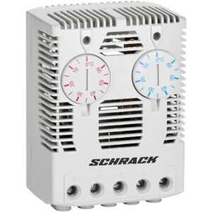 Termostat dublu, 1ND+1NI, 0 -60 C, montaj pe sina DIN Schrack IUK08563
