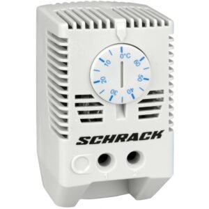 Termostat pentru ventilarea dulapurilor 1ND, comutator albastru Schrack IUK08566