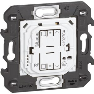Intrerupator fara fir pentru storuri rulate Bticino Living Now K4027CW, alb, negru, nisip