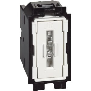Intrerupator cu revenire 1P(NO) si 1P(NC) iluminabil Bticino Living Now K4034, alb, negru, nisip