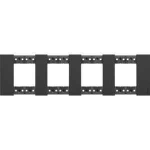 Rama ornament 8M(2+2+2+2) Bticino Living Now KA4802M4KG, negru