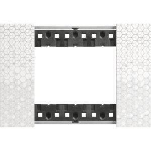 Rama ornament 3 module Bticino Living Now KA4803MW, pixel