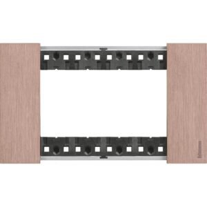 Rama ornament 4 module Bticino Living Now KA4804ZM, cupru