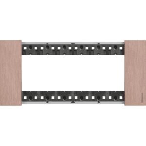 Rama ornament 6 module Bticino Living Now KA4806ZM, cupru