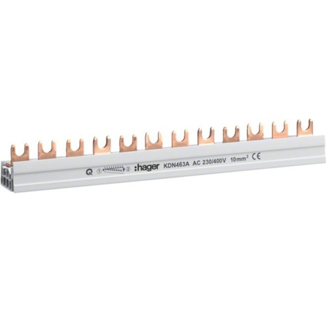 Busbar 4P 12M 63A furca Hager KDN463A