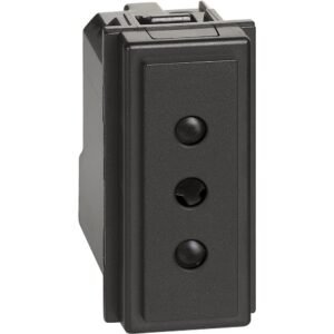 Priza 2 P+T 10A Bticino Living Now KG4113, negru
